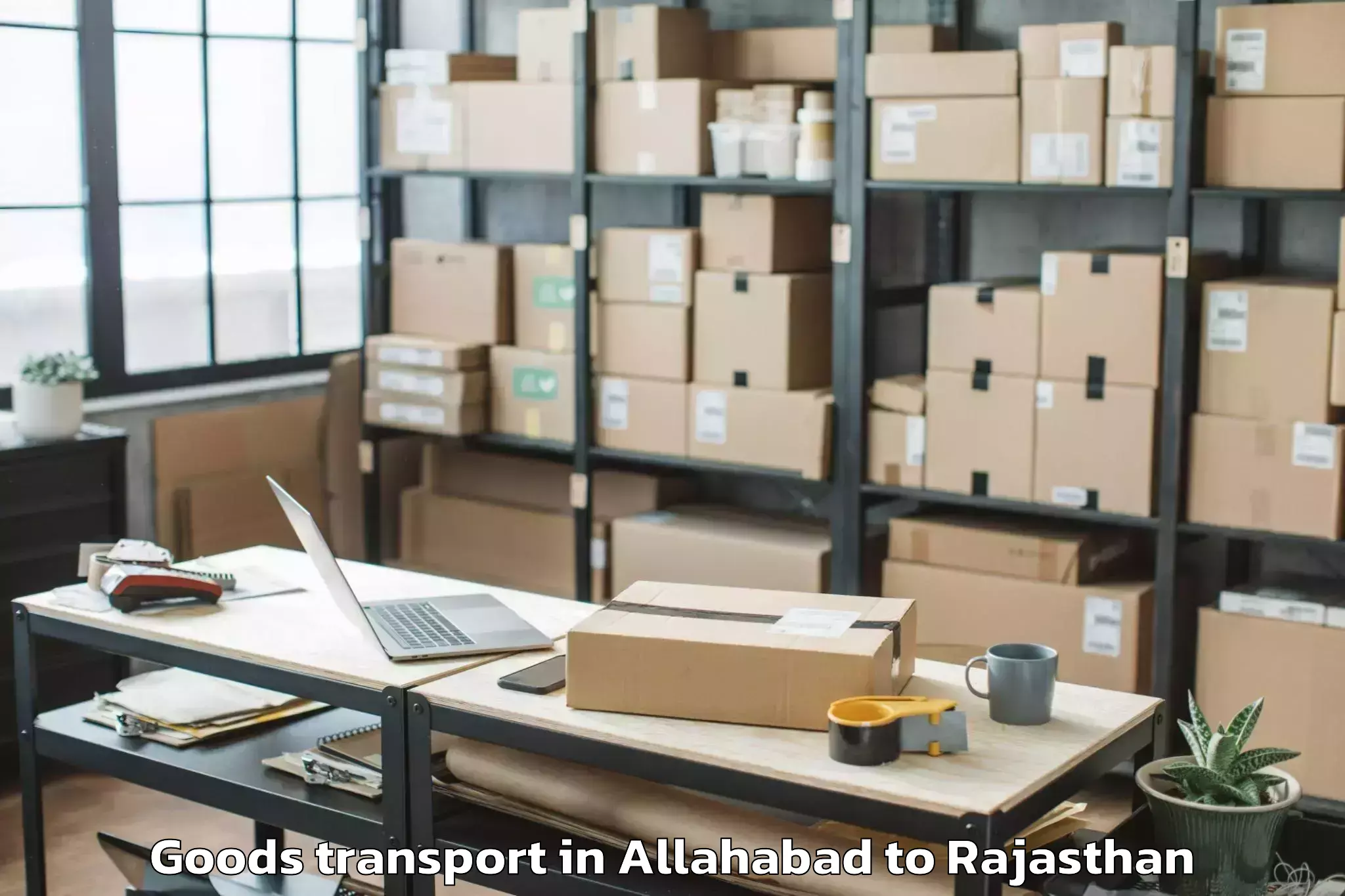 Reliable Allahabad to Janardan Rai Nagar Rajasthan V Goods Transport